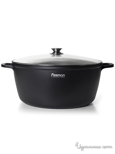 Кастрюля, 6,5 л FISSMAN, цвет черный