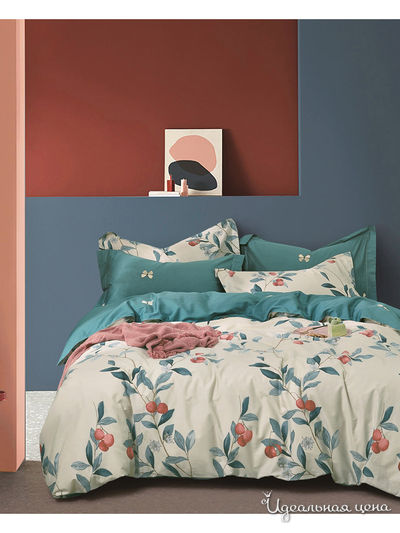 Комплект постельного белья Семейный, 4 наволочки, простыня на резинке Primavelle, цвет мультиколор