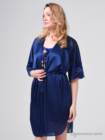 Халат She home, цвет темно-синий