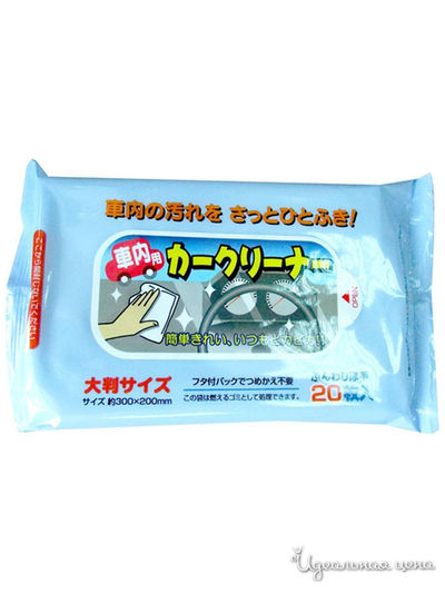 Салфетки влажные для салона автомобиля, 20 шт, 200*300 мм, Gel Corporation