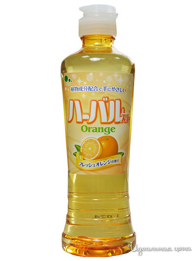 Концентрированное средство для мытья посуды, овощей и фруктов с ароматом апельсина, 270 мл, Mitsuei