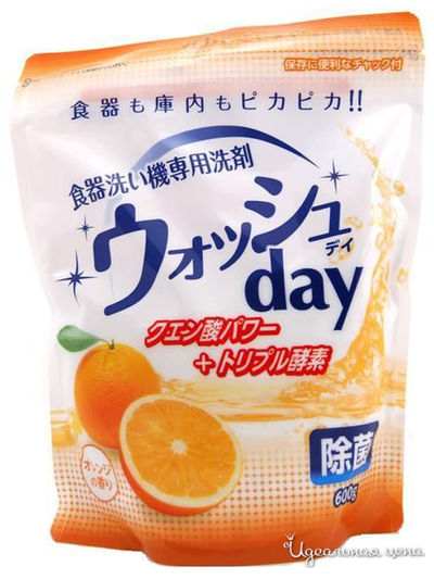 Средство для мытья посуды в посудомоечной машине с ароматом апельсина, 600 г, Nihon Detergent