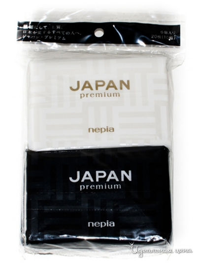 Платочки носовые бумажные двухслойные, 10 шт/уп., упаковка 6 шт, NEPIA