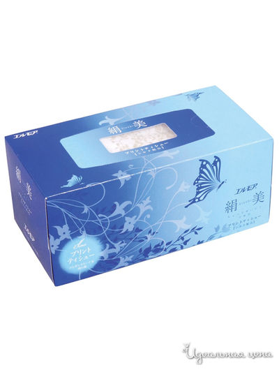 Салфетки бумажные двухслойные с шелком, 200 шт, Kami Shodji