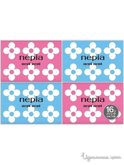Бумажные двухслойные носовые платки 10 шт/уп, 16 шт, NEPIA