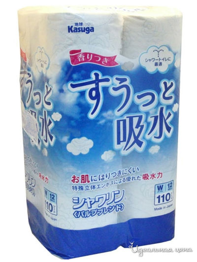Туалетная бумага двухслойная ароматизированная, 25 м, 12  рулонов, Kasuga