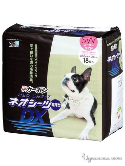 Пелёнки впитывающие для домашних животных с активированным углем, 60*90 см, 18 шт, Neo Loo Life