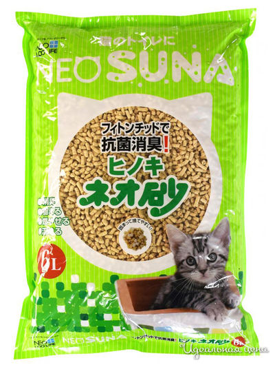 Туалетный наполнитель комкующийся для моментального впитывания на основе дробленной древесины кипариса (смываемый в канализацию), 6 л, Neo Loo Life