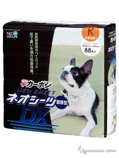 Пелёнки впитывающие для домашних животных с активированным углем, 34*45 см, 88 шт, Neo Loo Life