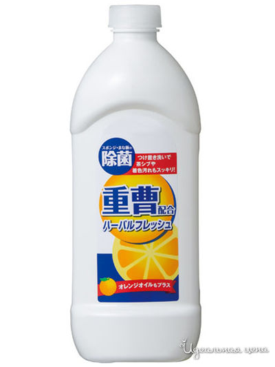 Средство для мытья овощей и фруктов, посуды и кухонных принадлежностей, концентрированное, с апельсиновым маслом, 400 мл, Mitsuei