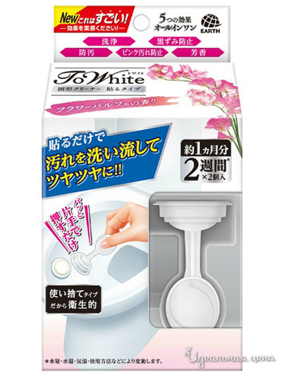 Очиститель для унитаза с цветочным ароматом 3,6 г х 2 шт, EARTH