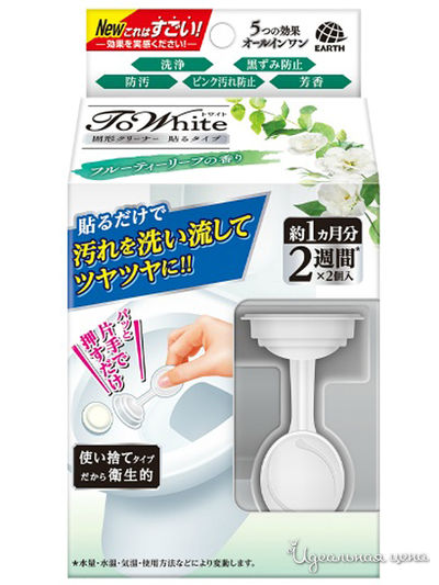 Очиститель для унитаза с ароматом листвы фруктовых деревьев, 3,6 г х 2, EARTH