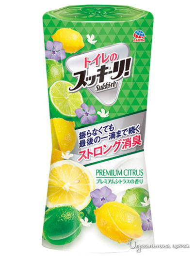 Жидкий дезодорант-ароматизатор для помещений с фруктовым ароматом "Премиальный цитрус", для туалет, 400 мл, EARTH