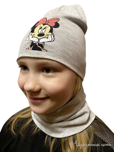 Комплект: шапка, снуд Kids Style, цвет серый