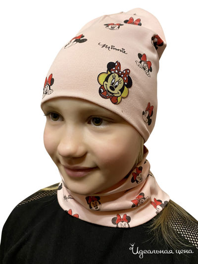 Комплект: шапка, снуд Kids Style, цвет розовый