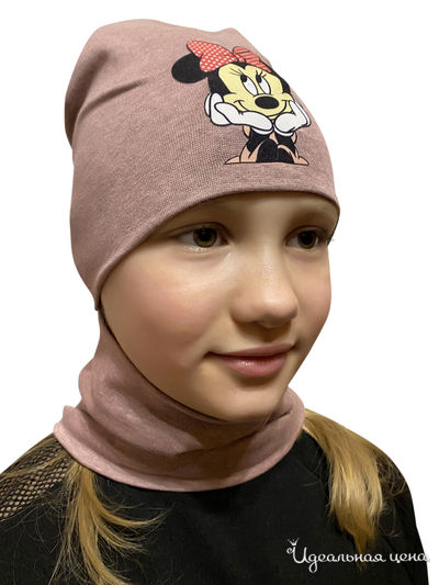 Комплект: шапка, снуд Kids Style, цвет розовый