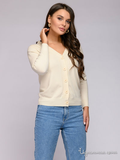 Кардиган D&M by 1001DRESS, цвет Белый