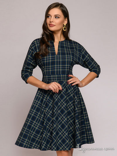 Платье D&M by 1001DRESS, цвет темно-синий (принт)