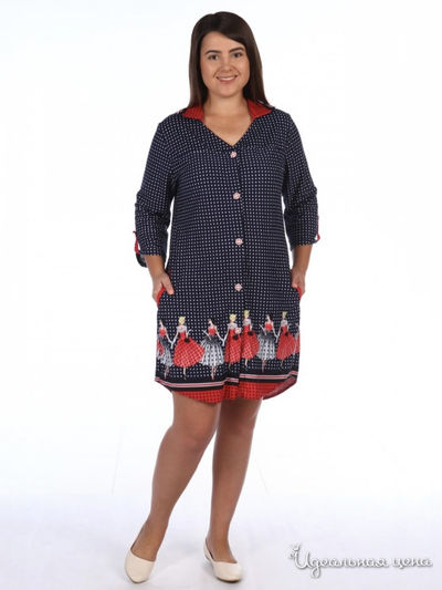 Туника Sweet Home, цвет красный, синий