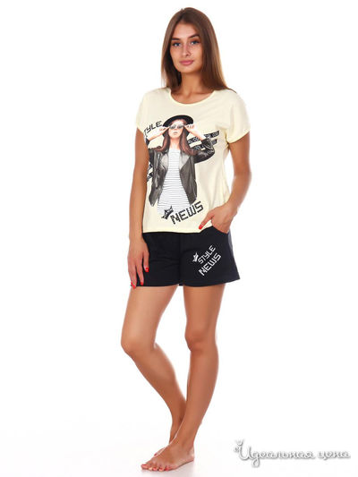 Комплект домашней одежды Sweet Home, цвет желтый, черный