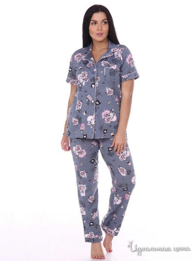 Комплект домашней одежды Sweet Home, цвет голубой