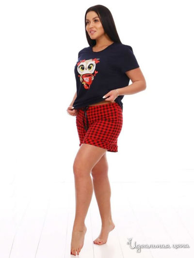 Комплект домашней одежды Sweet Home, цвет красный, черный