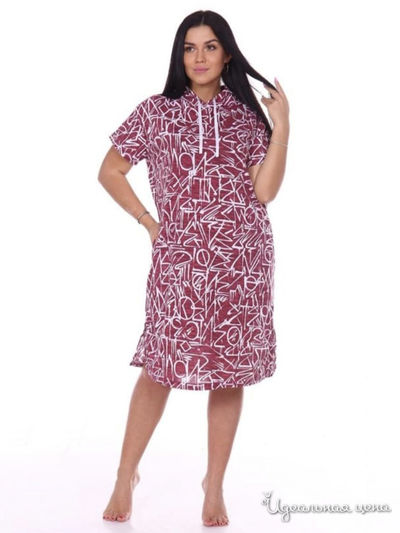 Туника Sweet Home, цвет бордовый, белый