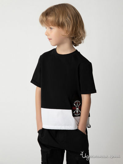 Футболка Gulliver, цвет черный, белый