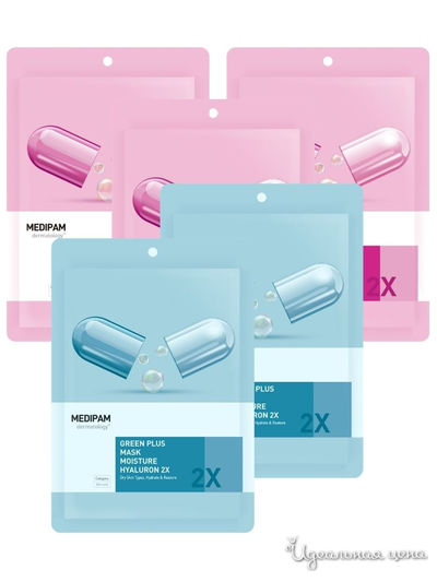 Набор масок "Восстановление и защита" (5*20мл) MEDIPAM