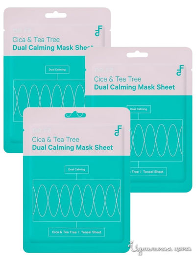 Успокаивающая маска двойного действия с центеллой и чайным деревом (3*23г) DR.F5