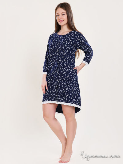 Халат домашний Dianida, цвет темно-синий