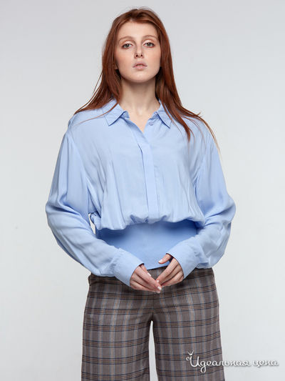 Блуза GRIOL, цвет голубой