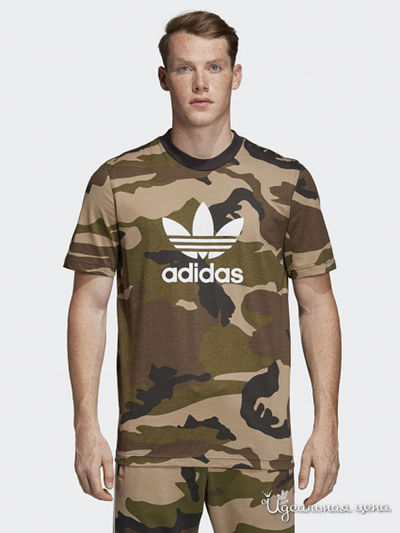 Футболка Adidas, цвет хаки
