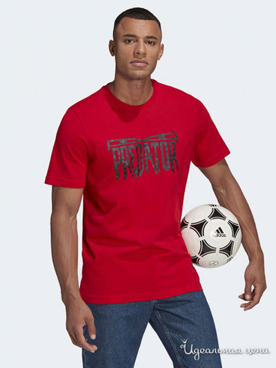 Футболка Adidas, цвет красный