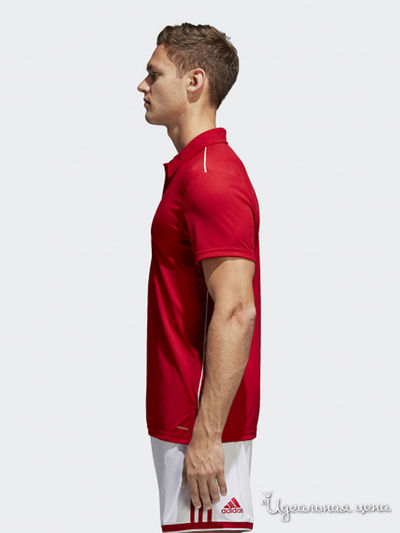 Поло Adidas, цвет красный