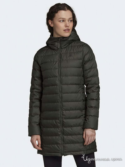 Пальто Adidas, цвет зеленый