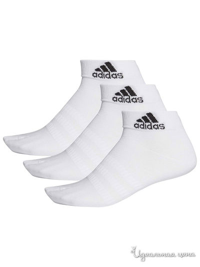 Носки, 3 пары Adidas, цвет белый