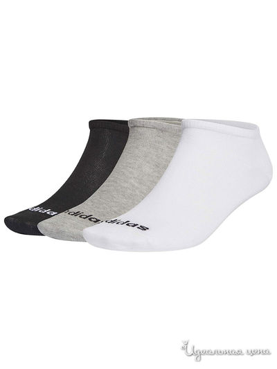 Носки, 3 пары Adidas, цвет мультиколор