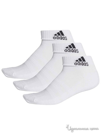 Носки, 3 пары Adidas, цвет белый