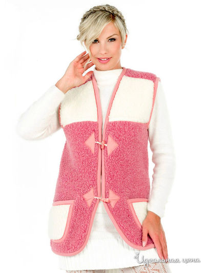 Жилет Alwero, цвет розовый/белый