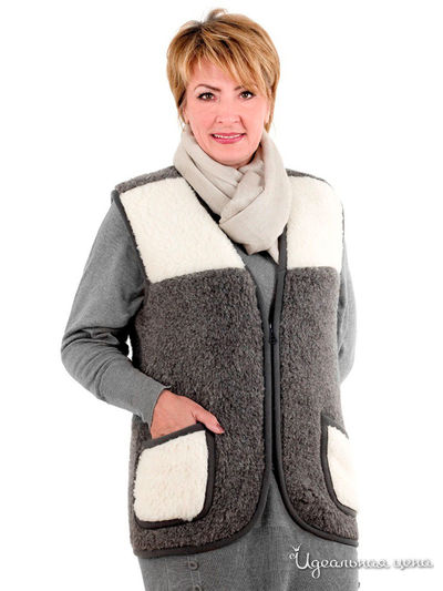 Жилет Alwero, цвет графитовый/белый