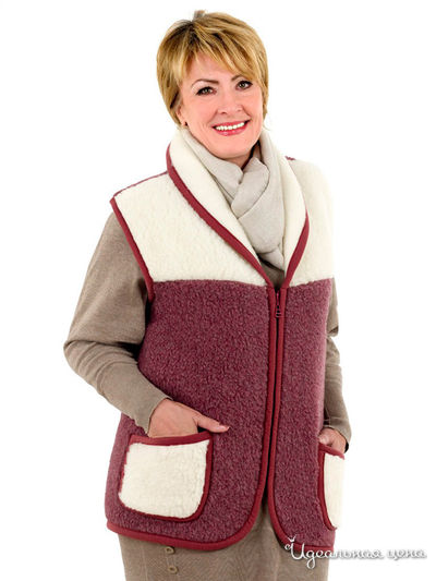 Жилет Alwero, цвет бордовый/белый