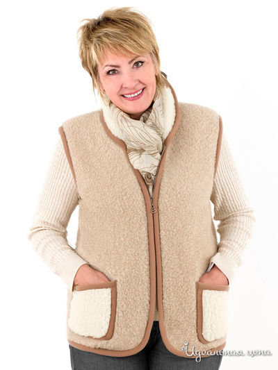 Жилет Alwero, цвет бежевый/белый