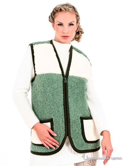 Жилет Alwero, цвет зеленый/белый