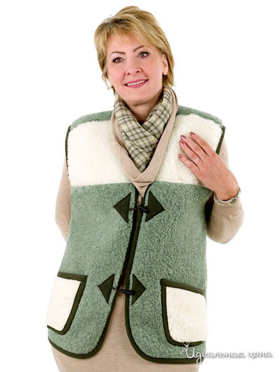 Жилет Alwero, цвет зеленый/белый