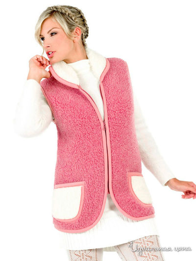 Жилет Alwero, цвет розовый/белый