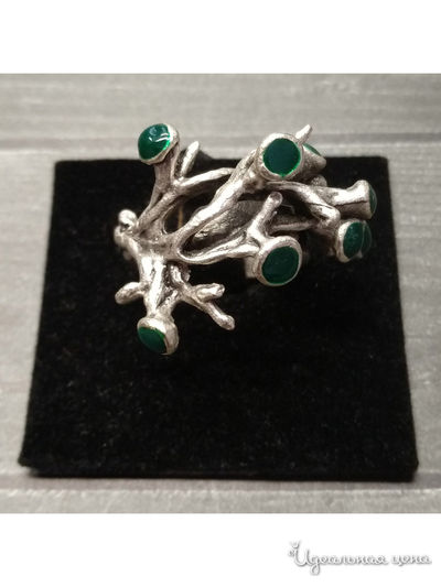 Кольцо "Коралл" De.lin`a, цвет Металлический