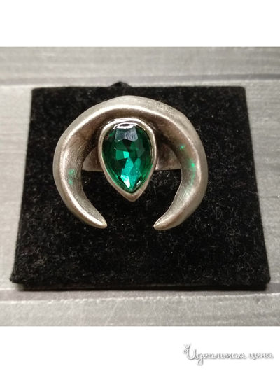 Кольцо "Лунница" De.lin`a, цвет Металлический