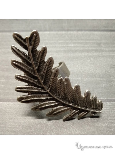 Кольцо "Лавры" De.lin`a, цвет Металлический