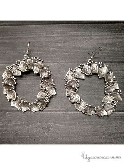 Серьги "Карамболь" De.lin`a, цвет Металлический